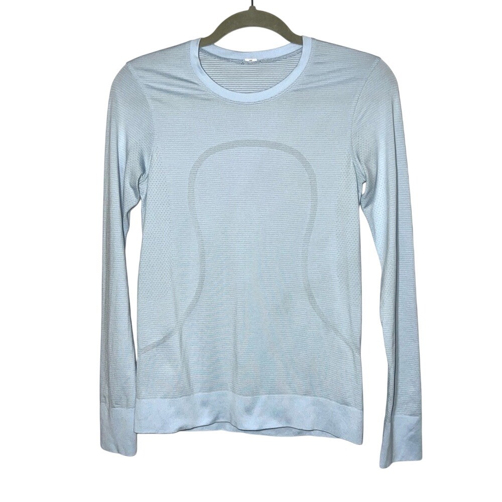 Lululemon Women long sleeve Swiftly Tech in Haze Blue Shirt - Picture 1 of 11